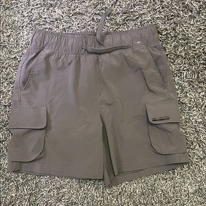Abercrombie Kids Boys Cargo Shorts Size 7/8 – Quick-Dry Gray Utility Shorts
